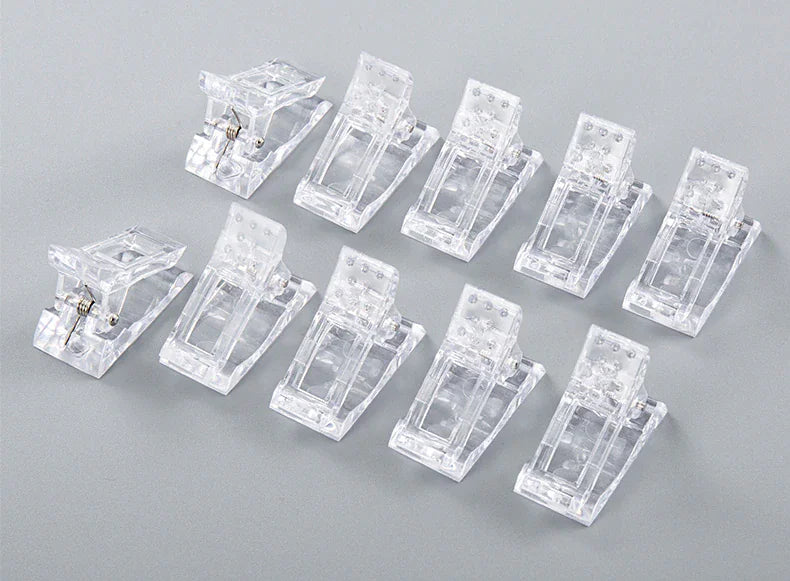 10 PCS Nail Tips Clip Quick Building Poly Builder Gel DIY Extension Clamp Clips