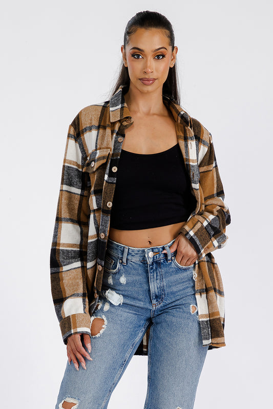 Boyfriend Oversized Soft Flannel Shacket