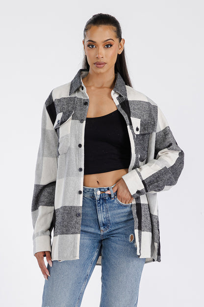 Boyfriend Oversized Soft Flannel Shacket