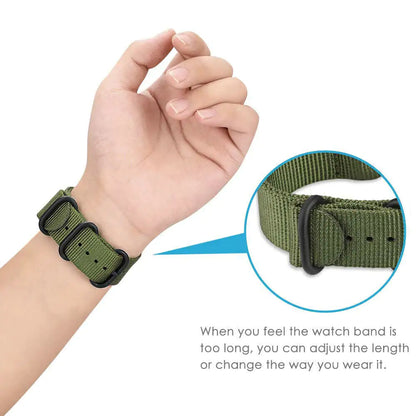 18mm 20mm 22mm Durable Military Woven Nylon Wrist Watch Band Quick Release Strap