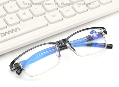 4 Pairs Anti-Blue Light Reading Glasses HD Lenses Spring Hinge Readers Unisex