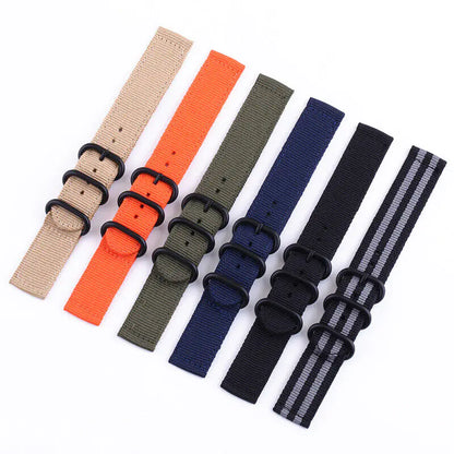 18mm 20mm 22mm Durable Military Woven Nylon Wrist Watch Band Quick Release Strap