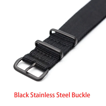 18mm 20mm 22mm Durable Military Woven Nylon Wrist Watch Band Quick Release Strap